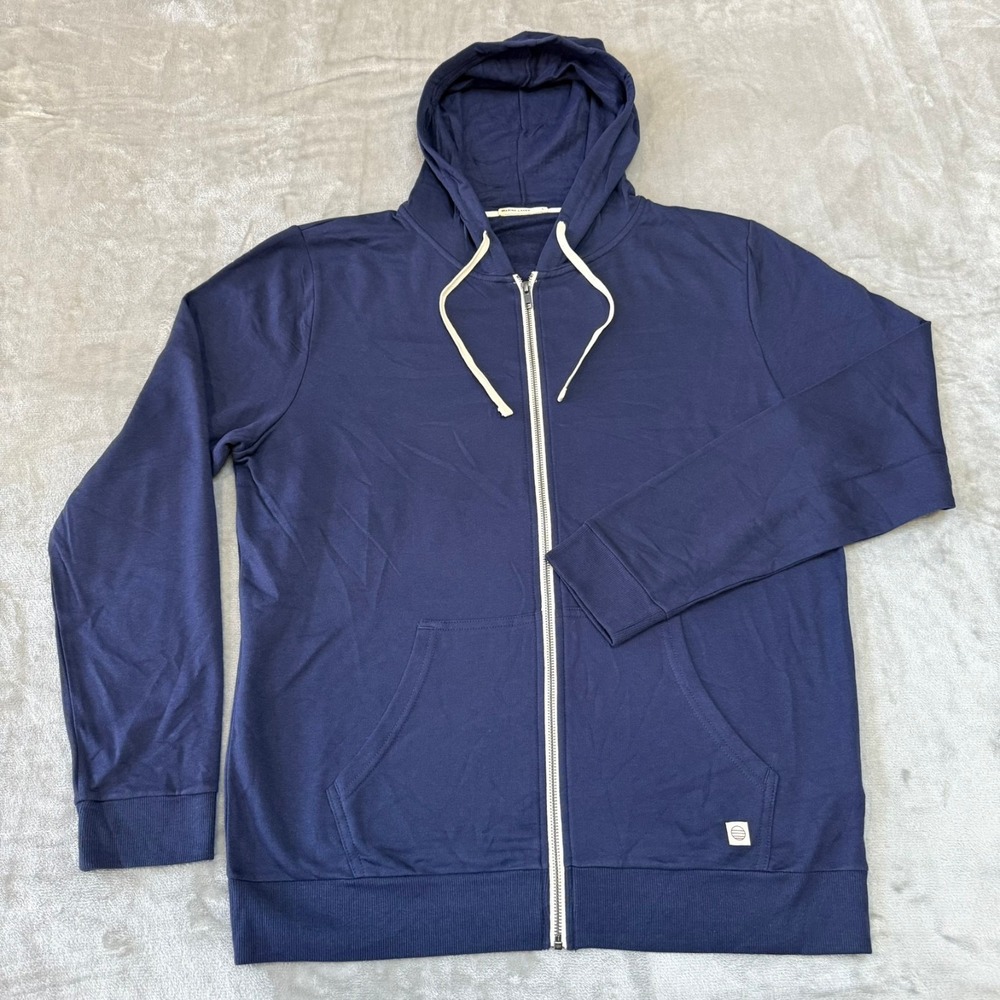 Marine Layer Navy Blue Full-Zip Hoodie